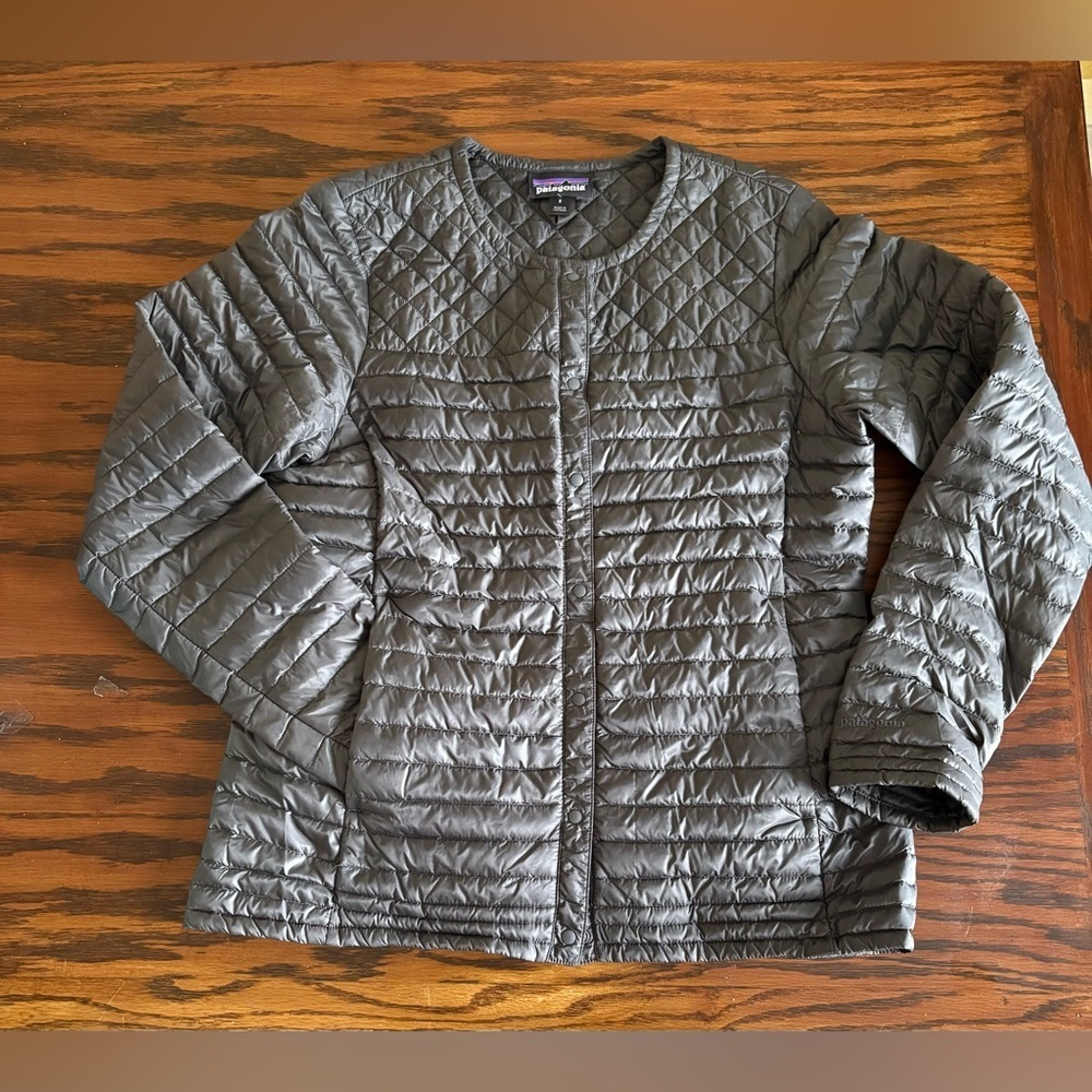 Patagonia Coastal Valley Down Collarless Goose Down Jacket Black Women SMALL